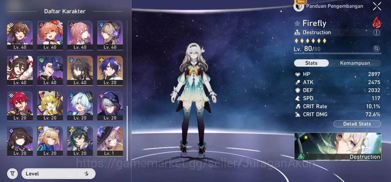 Honkai Star Rail Accounts Asia [TL70] 10 Limited (Firefly E1+Sign, The Herta image 4
