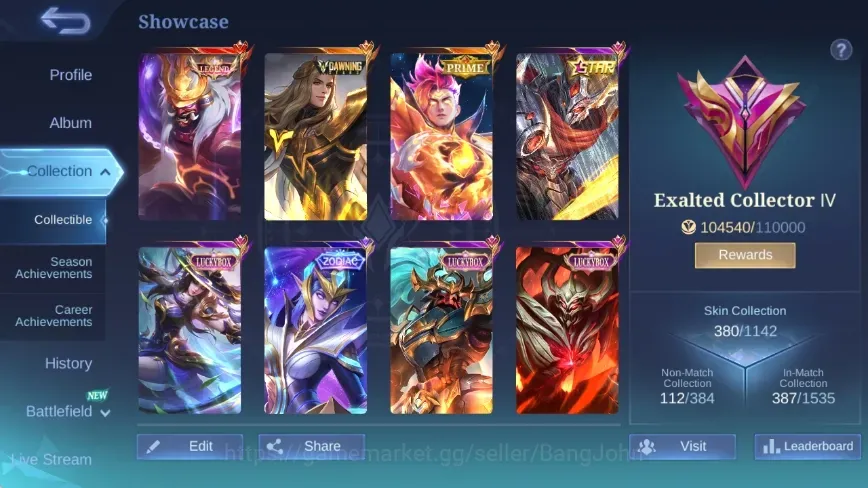 Mobile Legends: Bang Bang Accounts Collector 1