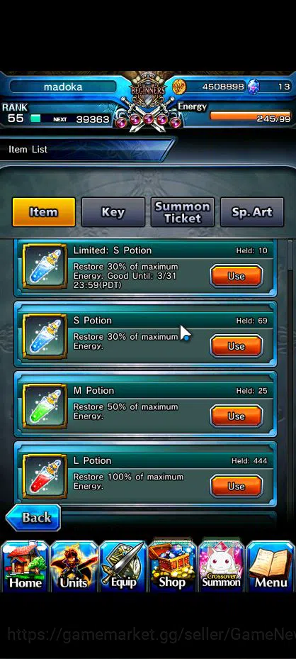 Grand Summoners Accounts Global|Rank 55|18 Ascend|S MiyuTW,KanameTW,Roy,Inu image 2