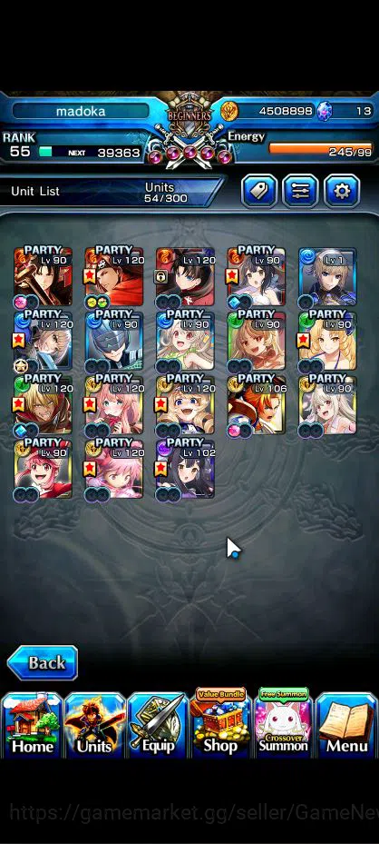 Grand Summoners Accounts Global|Rank 55|18 Ascend|S MiyuTW,KanameTW,Roy,Inu image 4