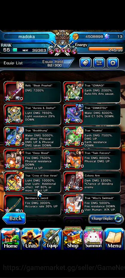 Grand Summoners Accounts Global|Rank 55|18 Ascend|S MiyuTW,KanameTW,Roy,Inu image 5