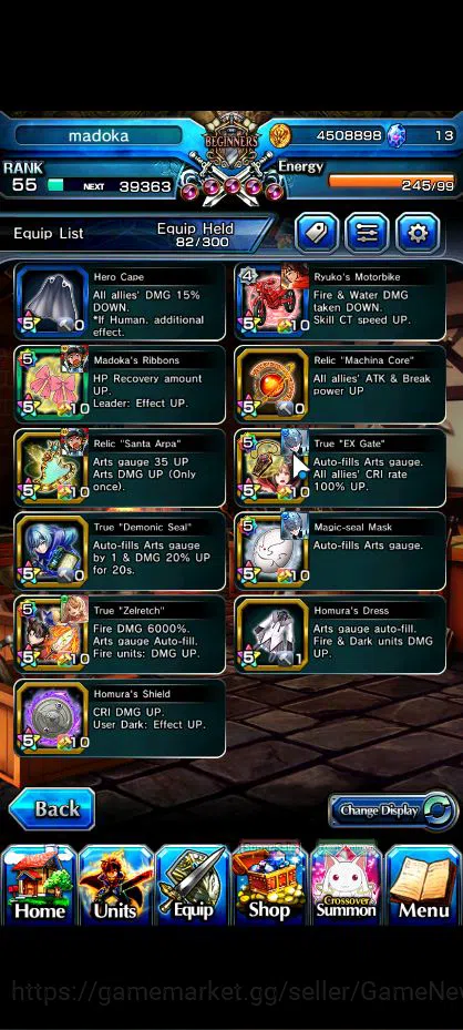 Grand Summoners Accounts Global|Rank 55|18 Ascend|S MiyuTW,KanameTW,Roy,Inu image 8