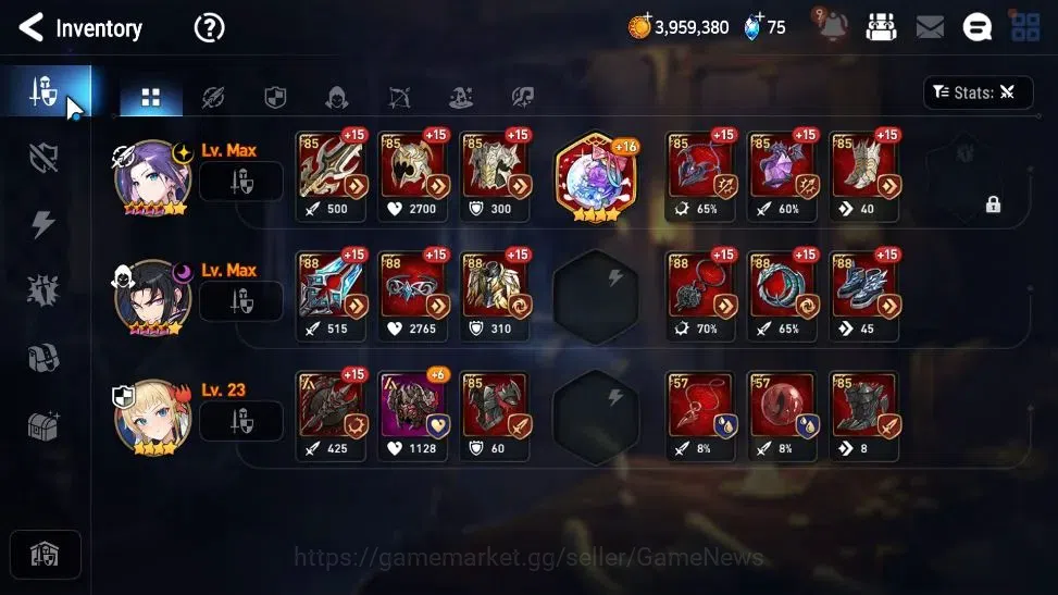 Epic Seven Accounts Starter GLOBAL Unverif|New Era|2 ML(Conqueror Lilias,DP Aria)+Setsuka,Landy,Roana,Vildred,Etc|PoH 8