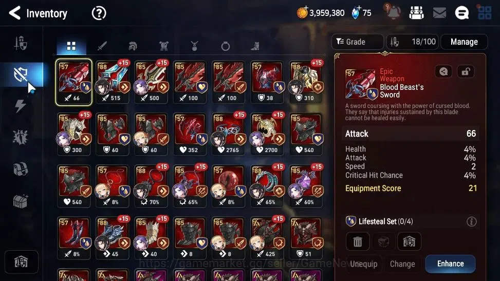 Epic Seven Accounts Starter GLOBAL Unverif|New Era|2 ML(Conqueror Lilias,DP Aria)+Setsuka,Landy,Roana,Vildred,Etc|PoH 9