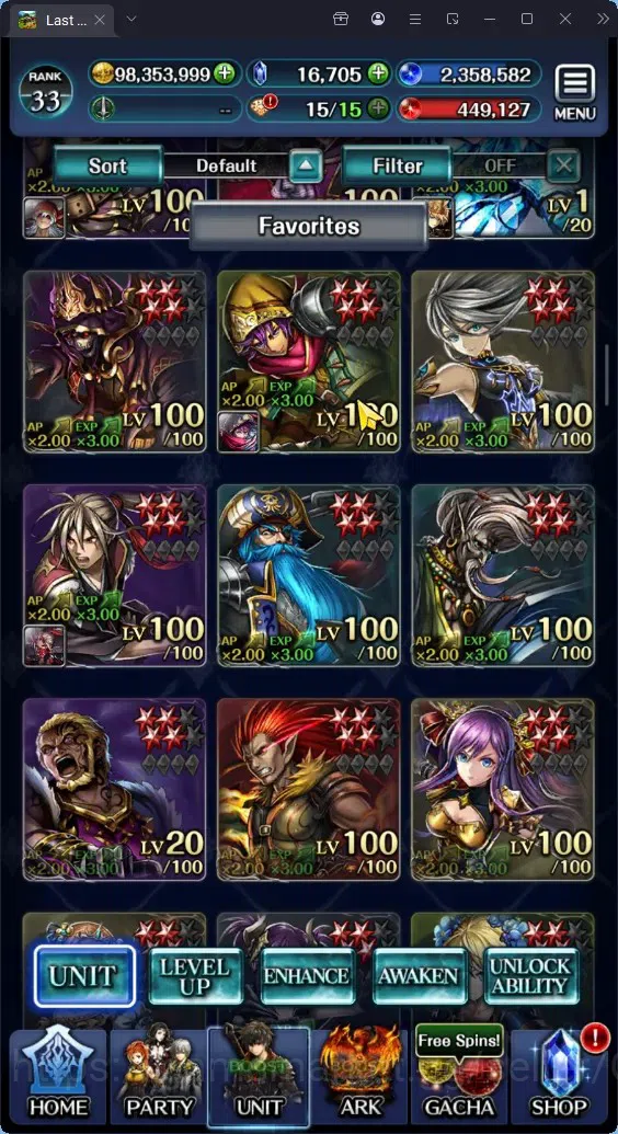Last Cloudia Accounts GLOBAL|Rank 33|Top Tier Unit (Hinata,Benimaru,Mili image 4