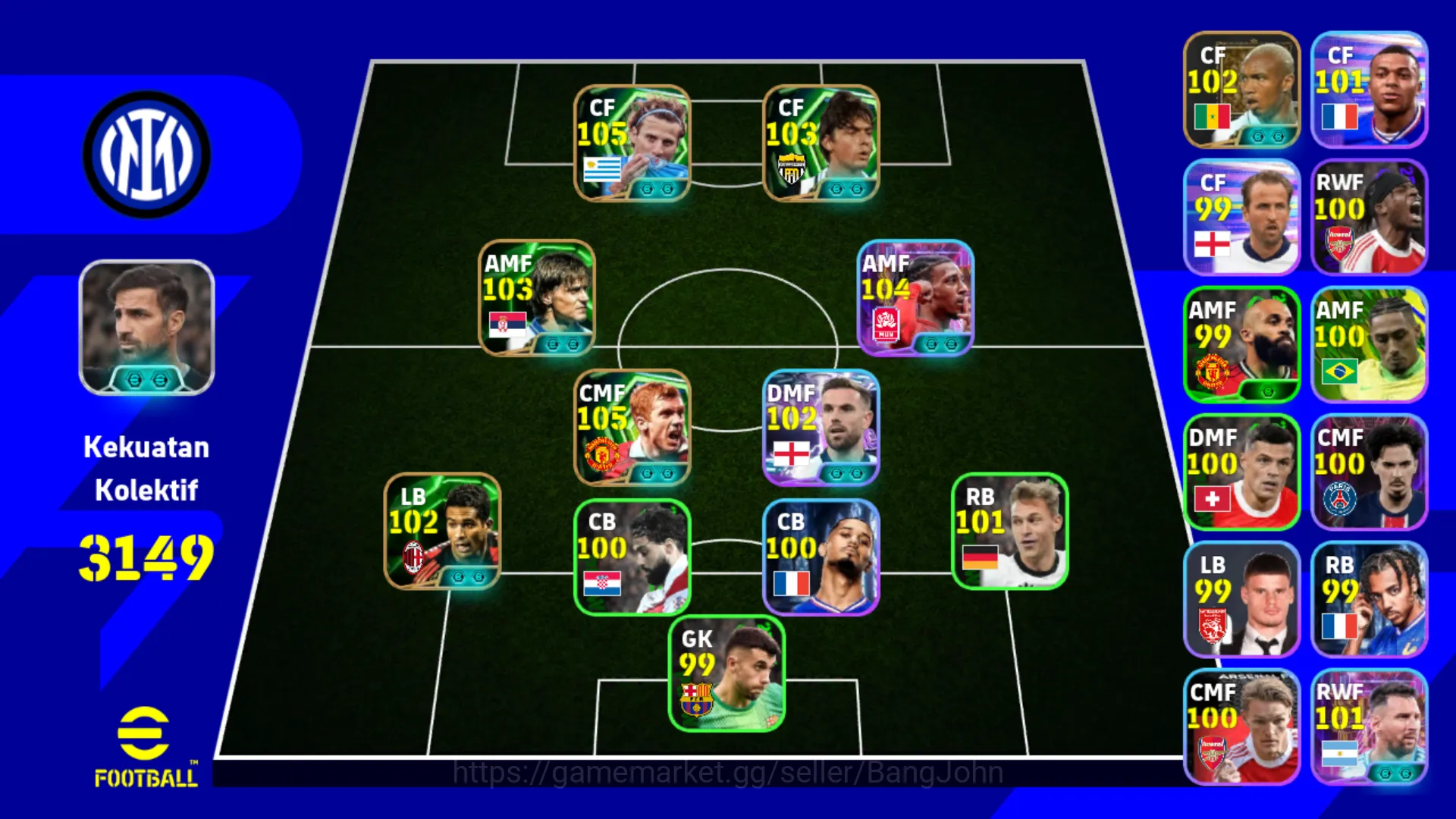 eFootball Others Power 3149 | Diego Forlan Epic DB | Michael Olise  image 1