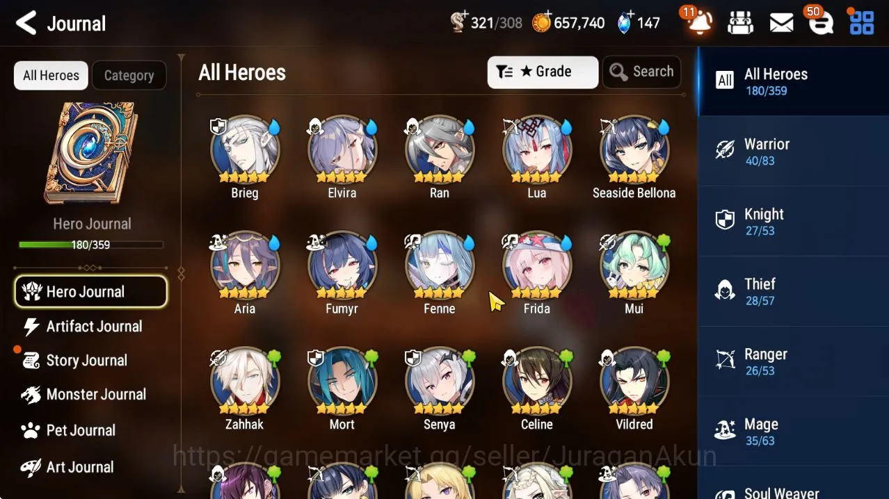 Epic Seven Accounts Mid-Tier Asia Unverif|14ML [Candy,SECeline,NMLuna,etc]Limited 4
