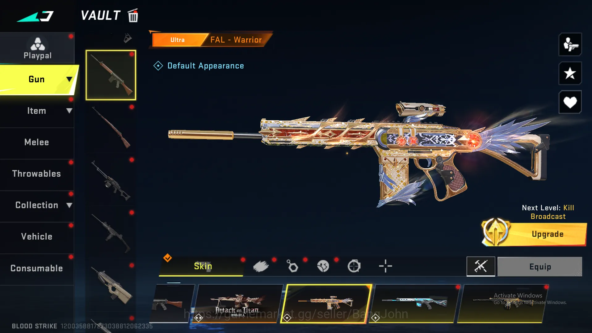 Blood Strike Accounts ASIA"Eternal MP5 LVL 3 | Eternal Vector LVL 2 | Et image 16