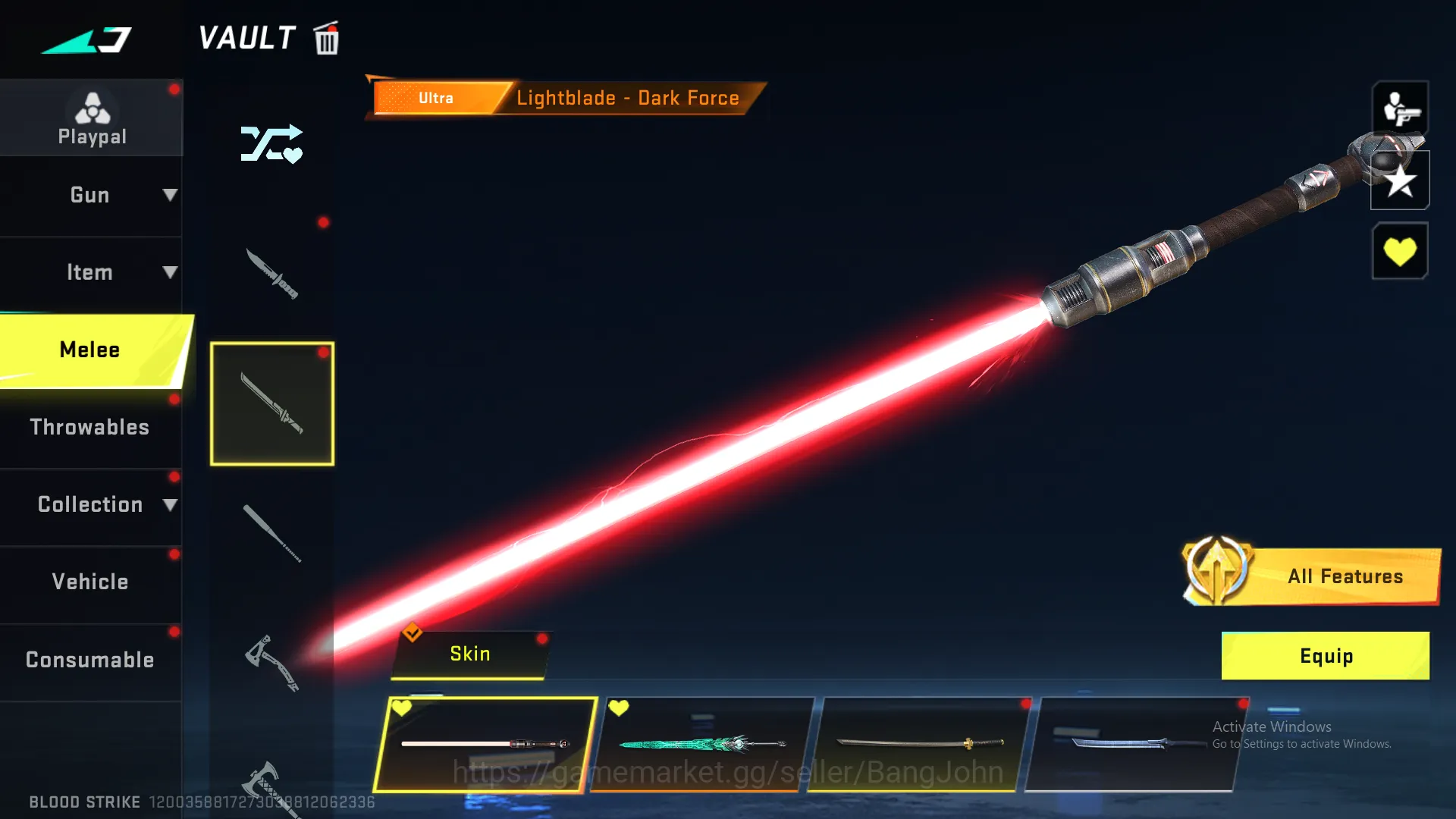 Blood Strike Accounts ASIA"Eternal MP5 LVL 3 | Eternal Vector LVL 2 | Et image 8