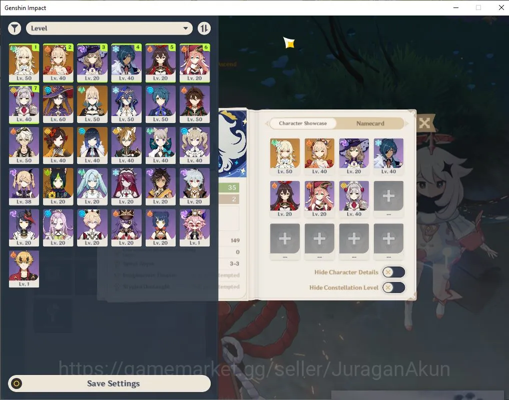 ASIA|AR 35 |Free HSR RateOn| 3 Limited |Yelan,Yoimiya,Chiori |MC female|Take Email|Check SS(GI3318) Genshin Impact Mid Game ASIA|AR 35 |Free HSR RateOn| 3 Limited |Yelan,Yoim image 1
