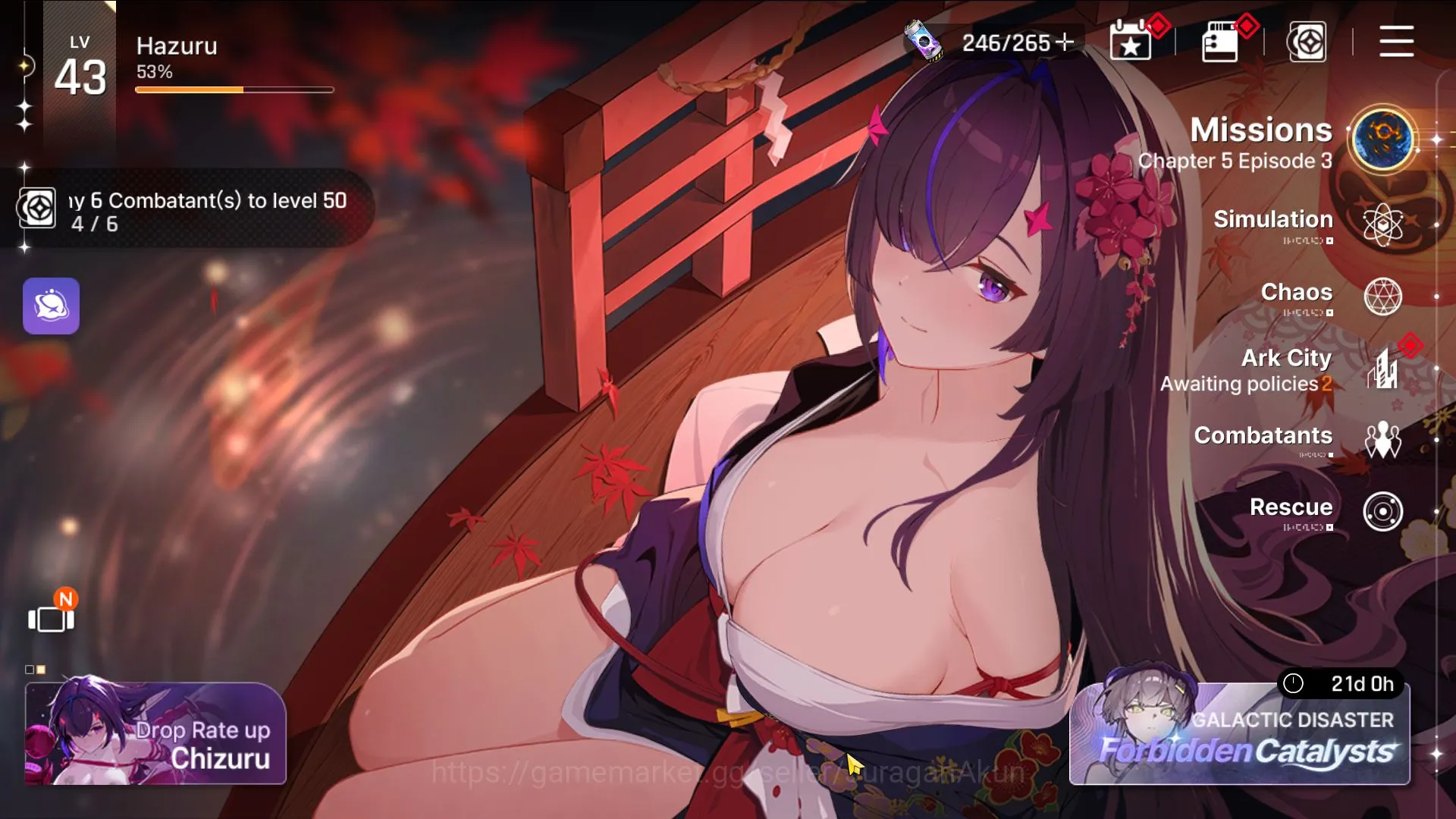 Chaos Zero Nightmare Accounts GLOBAL Lv43|8SSR (Chizuru M2+2 Sign,Khalipe M1,Har image 1