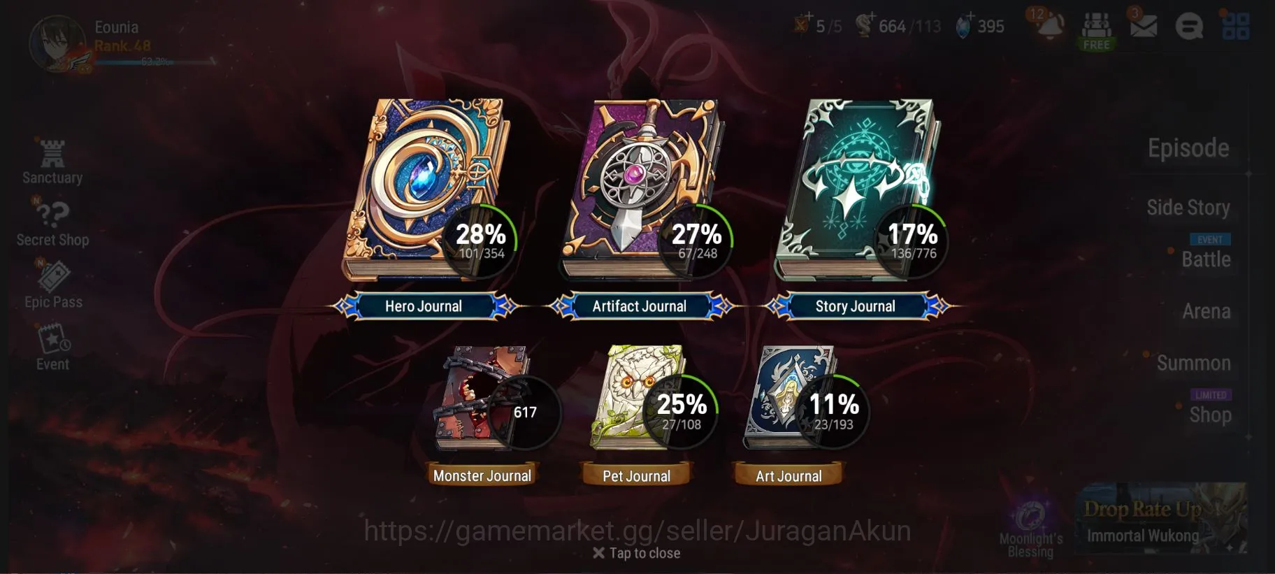 Epic Seven Accounts Starter Asia Verif |3ML (FS Tieria,PC Flan,S Tenebria) Bellona,Cidd,Armin,Baal&Sezan Etc+Many 3