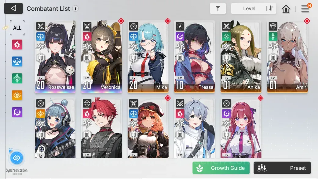 Chaos Zero Nightmare Accounts GLOBAL|Starter|Lv 20|1 Limits|1 SSR(Rossweisse,Veronica)|2536K Gold+68K TB|TakeMail(CZN744Z) 1
