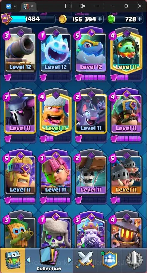 Clash Royale Accounts Global |CL 1484|KTL 14|Trophy 8692|121 Cards|1 MAX image 10