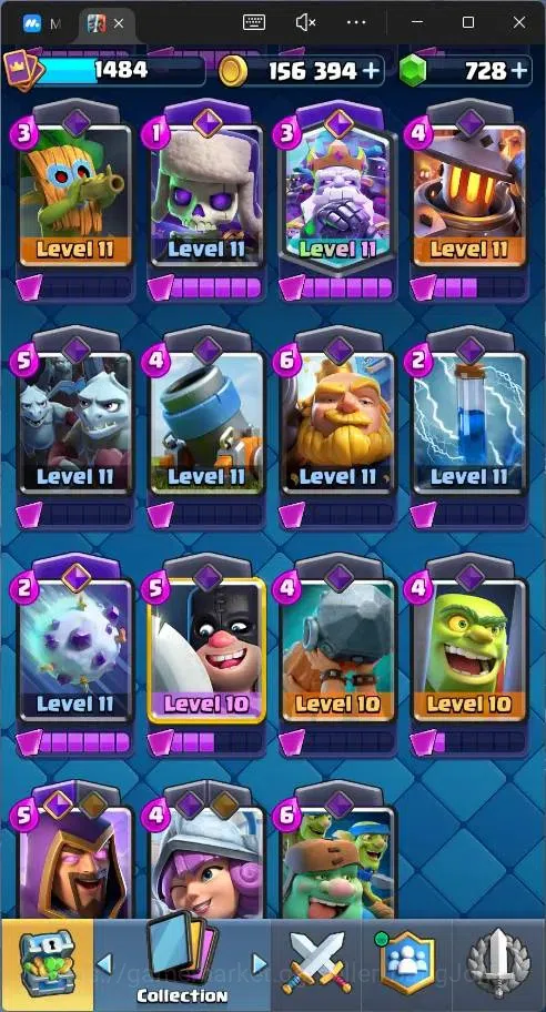 Clash Royale Accounts Global |CL 1484|KTL 14|Trophy 8692|121 Cards|1 MAX image 11