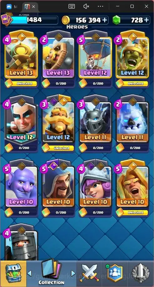 Clash Royale Accounts Global |CL 1484|KTL 14|Trophy 8692|121 Cards|1 MAX image 12