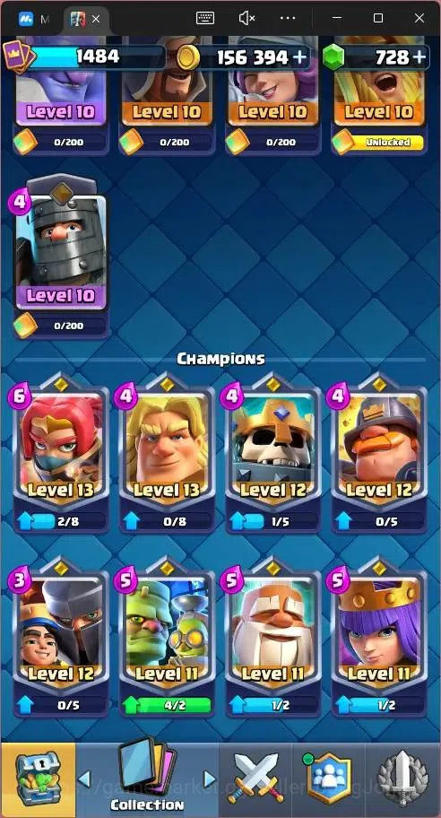Clash Royale Accounts Global |CL 1484|KTL 14|Trophy 8692|121 Cards|1 MAX image 13