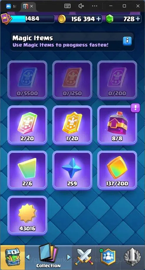 Clash Royale Accounts Global |CL 1484|KTL 14|Trophy 8692|121 Cards|1 MAX image 15