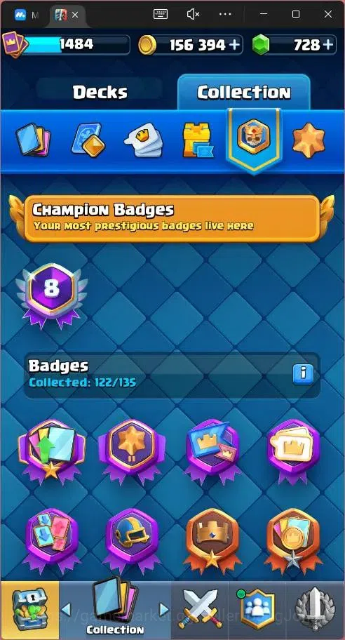 Clash Royale Accounts Global |CL 1484|KTL 14|Trophy 8692|121 Cards|1 MAX image 19