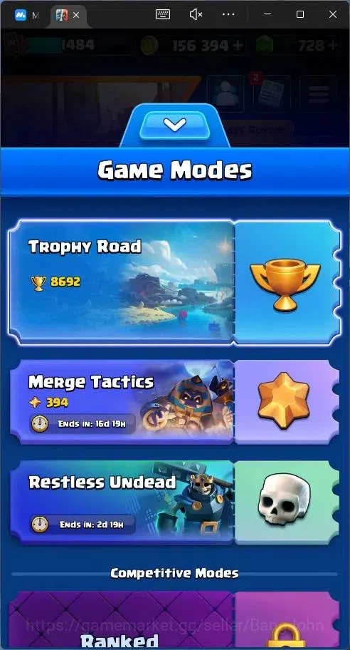 Clash Royale Accounts Global |CL 1484|KTL 14|Trophy 8692|121 Cards|1 MAX image 2