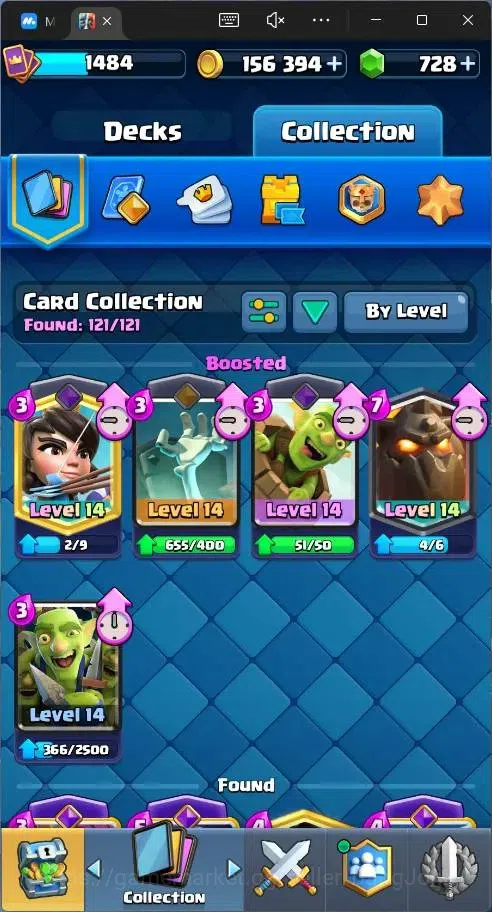 Clash Royale Accounts Global |CL 1484|KTL 14|Trophy 8692|121 Cards|1 MAX image 7