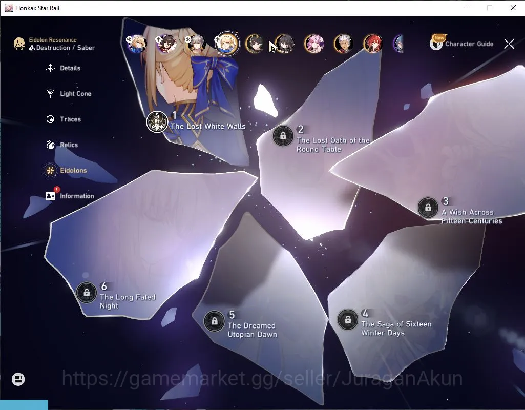 Honkai Star Rail Accounts Asia| TL 58| 6 limited |[Saber,Archer]+Sign,Cyrene image 3