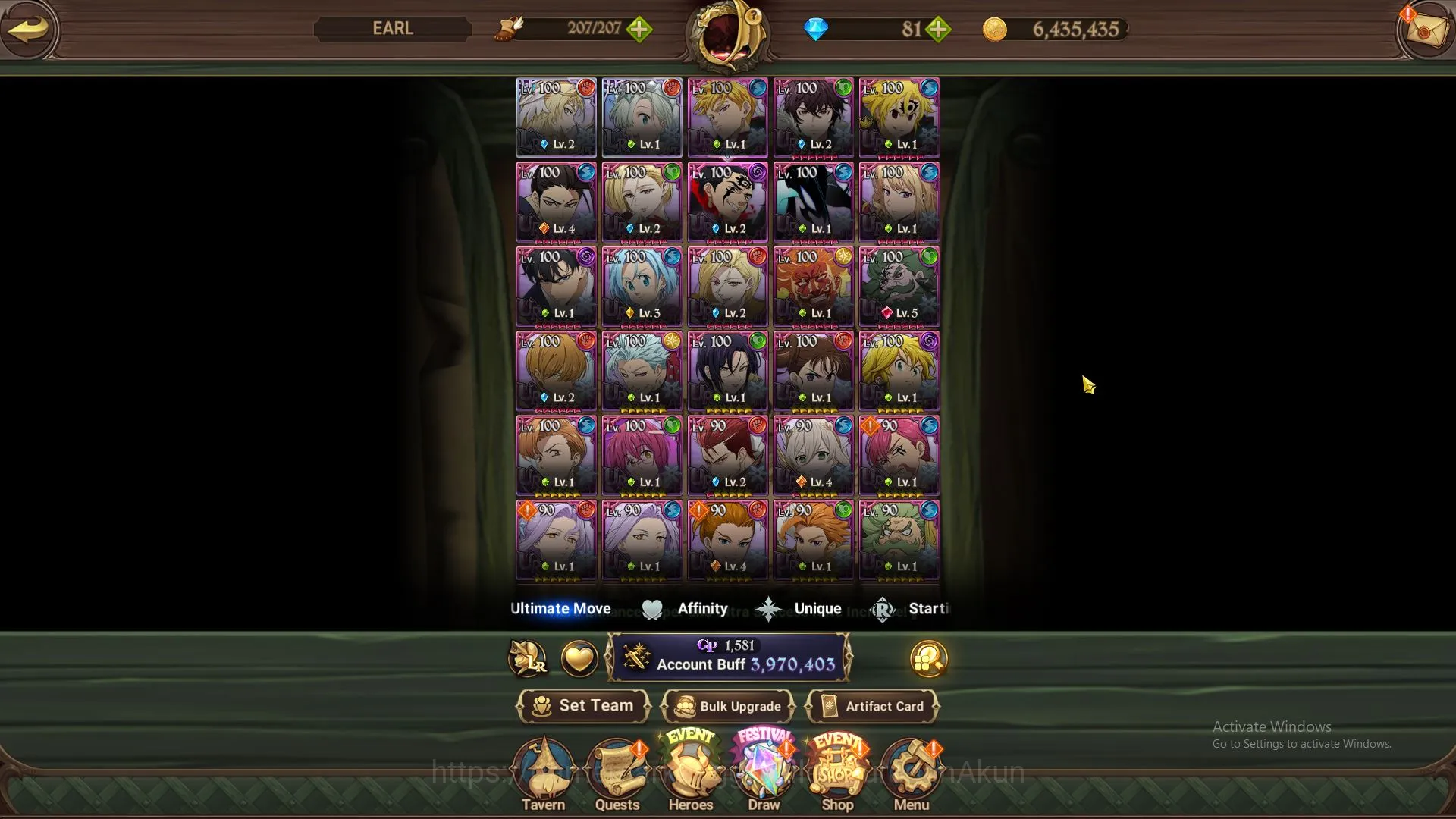 The Seven Deadly Sins: Grand Cross Accounts Midgame ASIA|3,9M CC|2 LR+4 UR+Full Collab 2