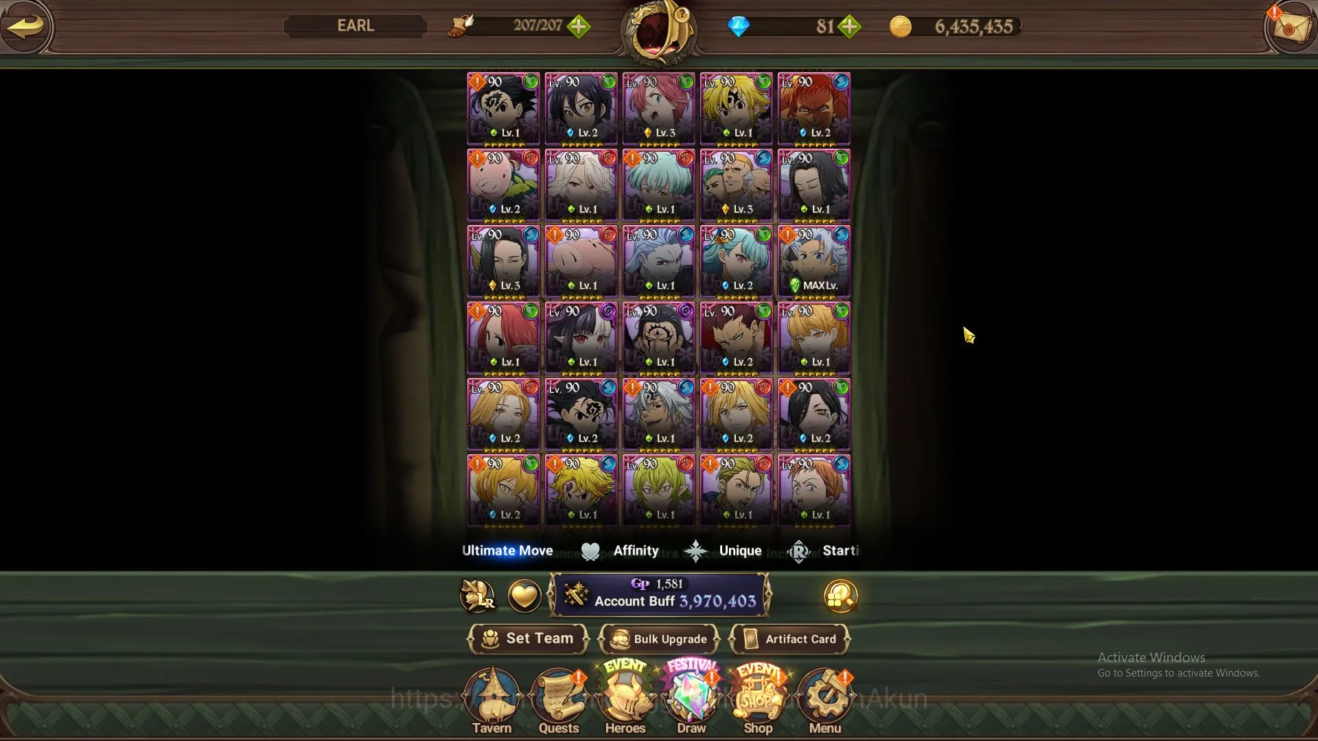 The Seven Deadly Sins: Grand Cross Accounts Midgame ASIA|3,9M CC|2 LR+4 UR+Full Collab 3