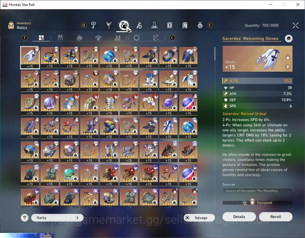 Honkai Star Rail Accounts Whale ASIA|TL 70|21 2