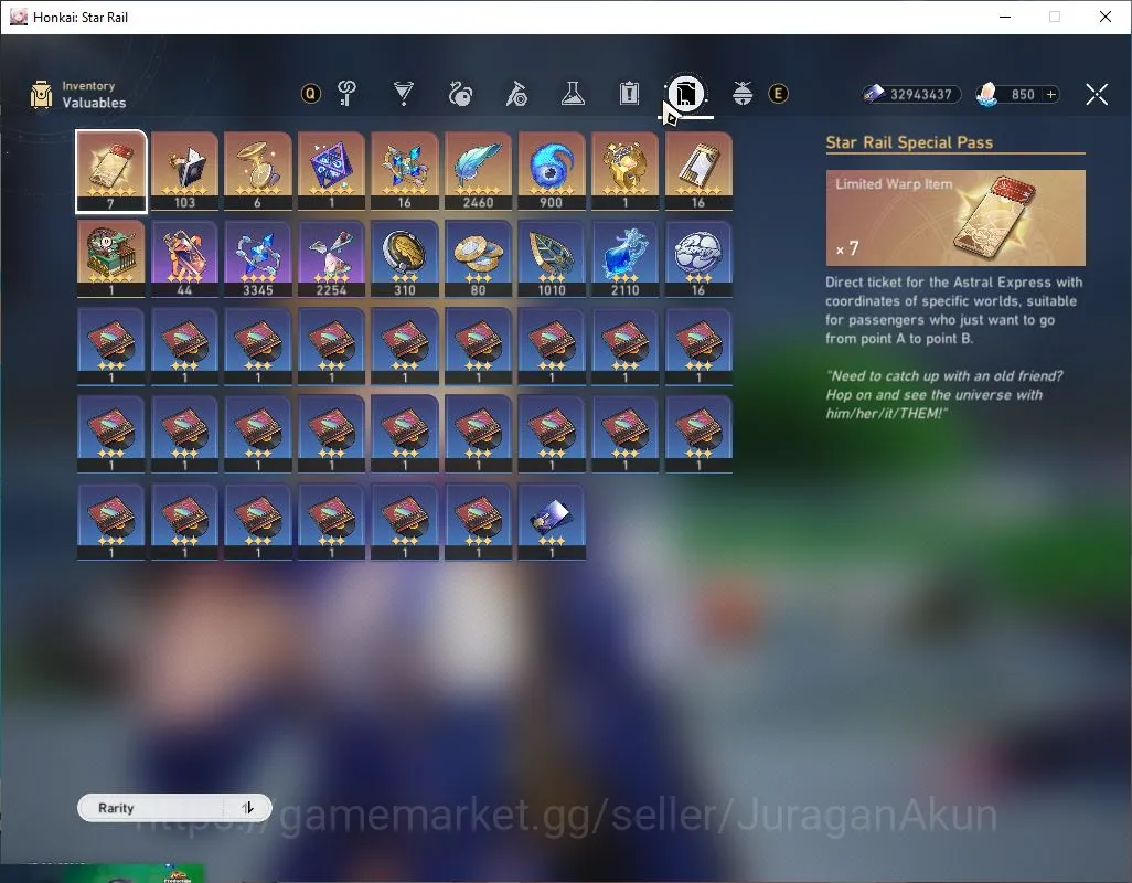 Honkai Star Rail Accounts Whale ASIA|TL 70|21 3