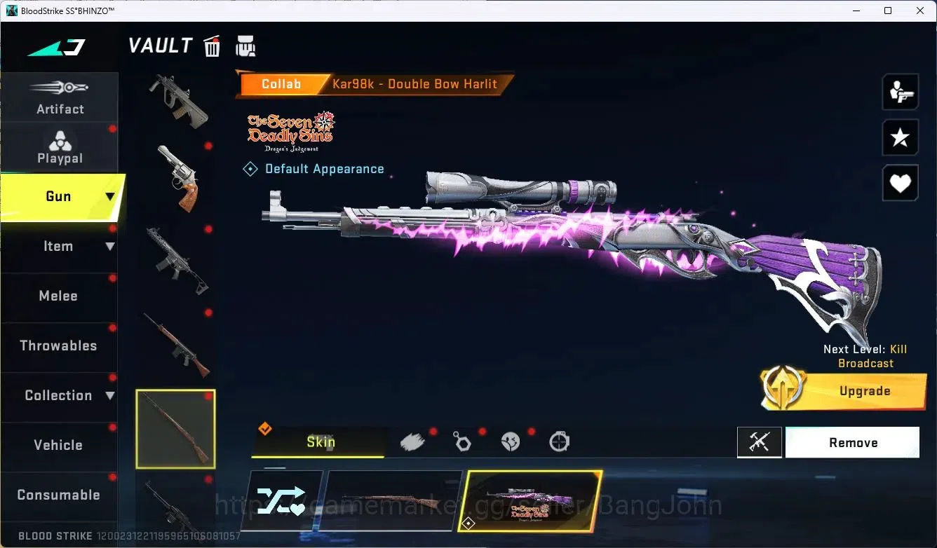 Blood Strike Accounts ASIA | 4 Collab Gun (7DS&TR) | 1 Eternal Gun | 1 U image 10