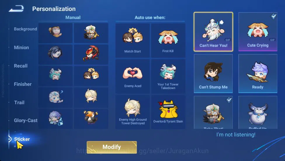 Honor of Kings Accounts Smurf Hero 54 Skin 46 |Fresh Starter| Worldy 3 [Huang Zhong,Liu Bei,Cai Yan]+ SNK Nekururu 9