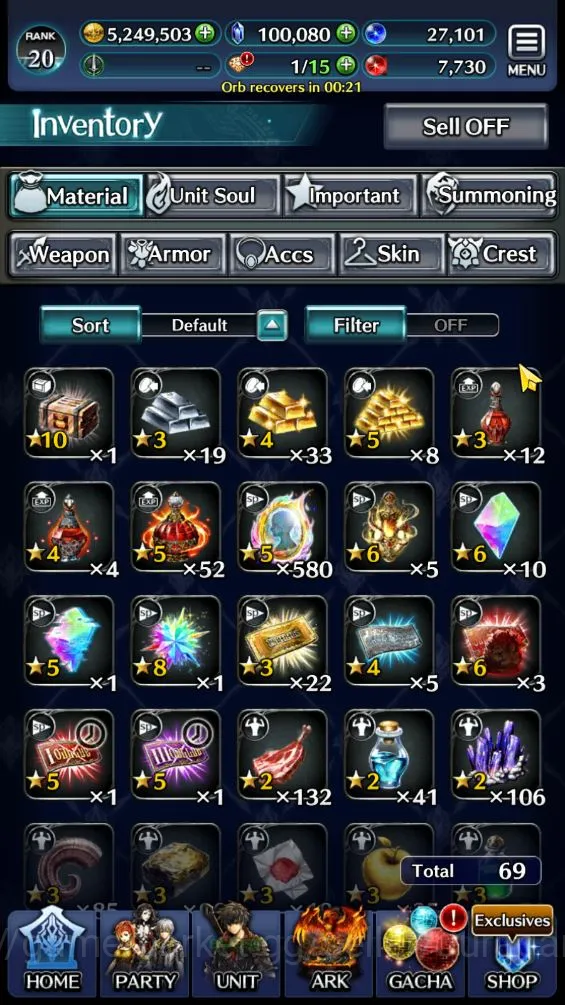 Last Cloudia Accounts Mid‑Game Global|Rank 20| 100k Crystal + Collab Re:Zero + Liliha  + Other Units|Many Resource|Code 3