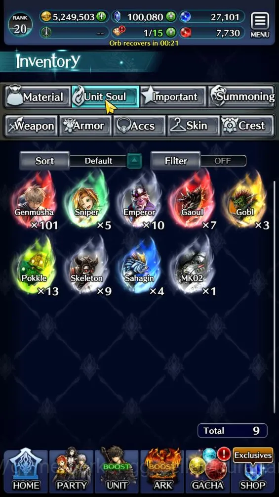 Last Cloudia Accounts Mid‑Game Global|Rank 20| 100k Crystal + Collab Re:Zero + Liliha  + Other Units|Many Resource|Code 5