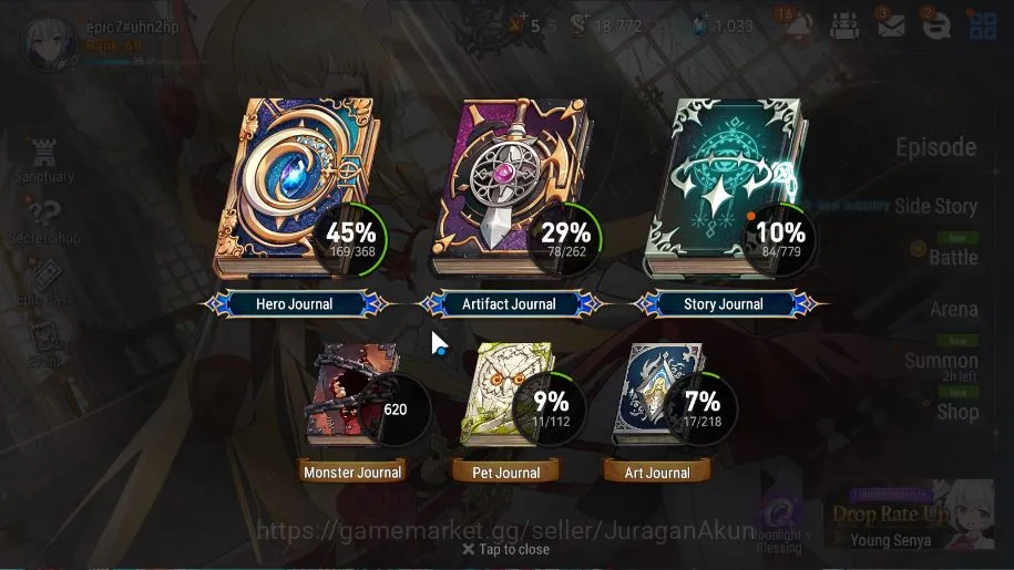 Epic Seven Accounts ASIA Unverif|Starter|12 ML (SS Vivian,NM Luna,Har image 4