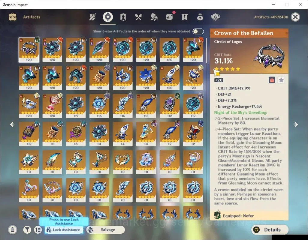 Genshin Impact Accounts ASIA|AR 51|4 Limit + 3 Standard + 2 (*5Wep)|Nefer+ image 10