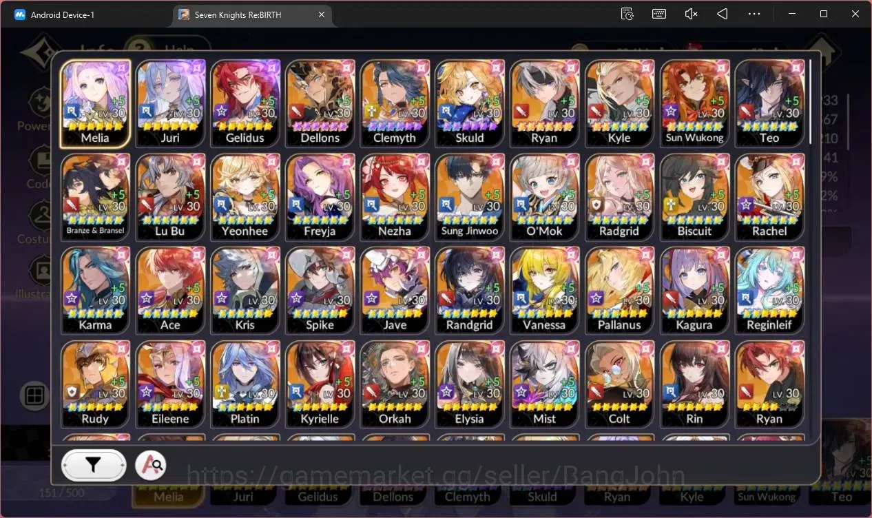 Seven Knights Re:Birth Accounts Global |3 EX7 (Melia,Juri,Gelidus)|30 TC6(Dellons, image 2