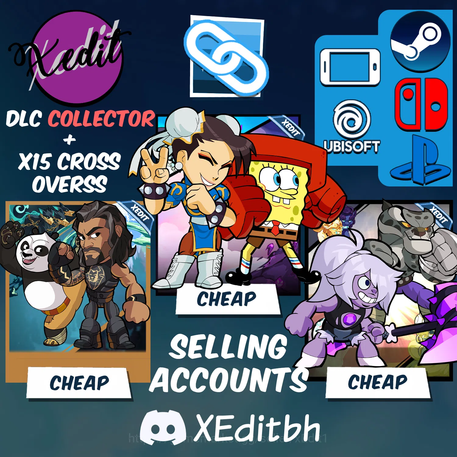 Brawlhalla Accounts Brawlhalla x15 Crossover skin (You can link to your account) 1