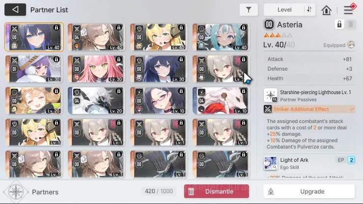 Chaos Zero Nightmare Accounts GLOBAL Lv40| 7 SSR (Haru+Sign,MagnaM1,Khalipe,Orlea,MeiLin,Kayron,Rin)+ 11SR (BerylM6,etc)+ 36 3