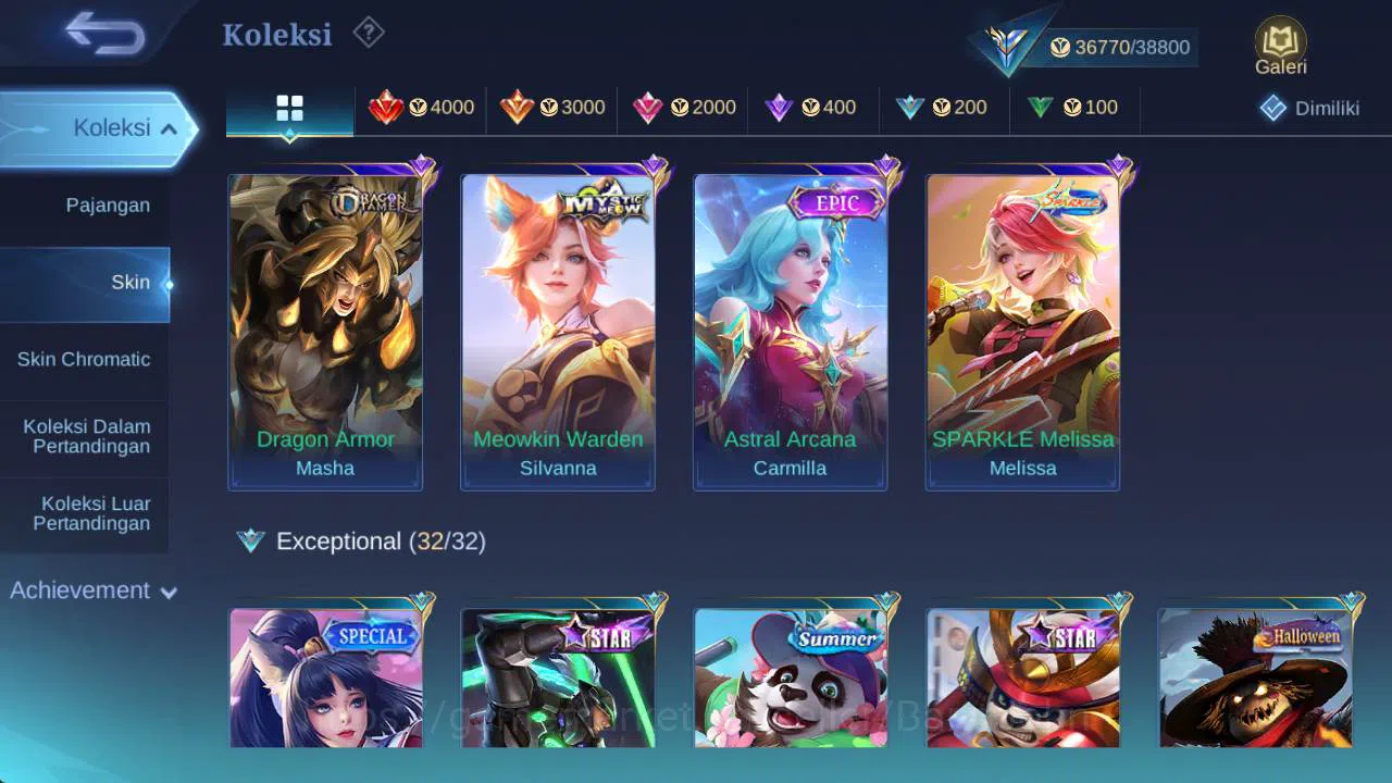Mobile Legends: Bang Bang Accounts skin 173, Hero 122 saber freya, sparkle melissa, L image 11