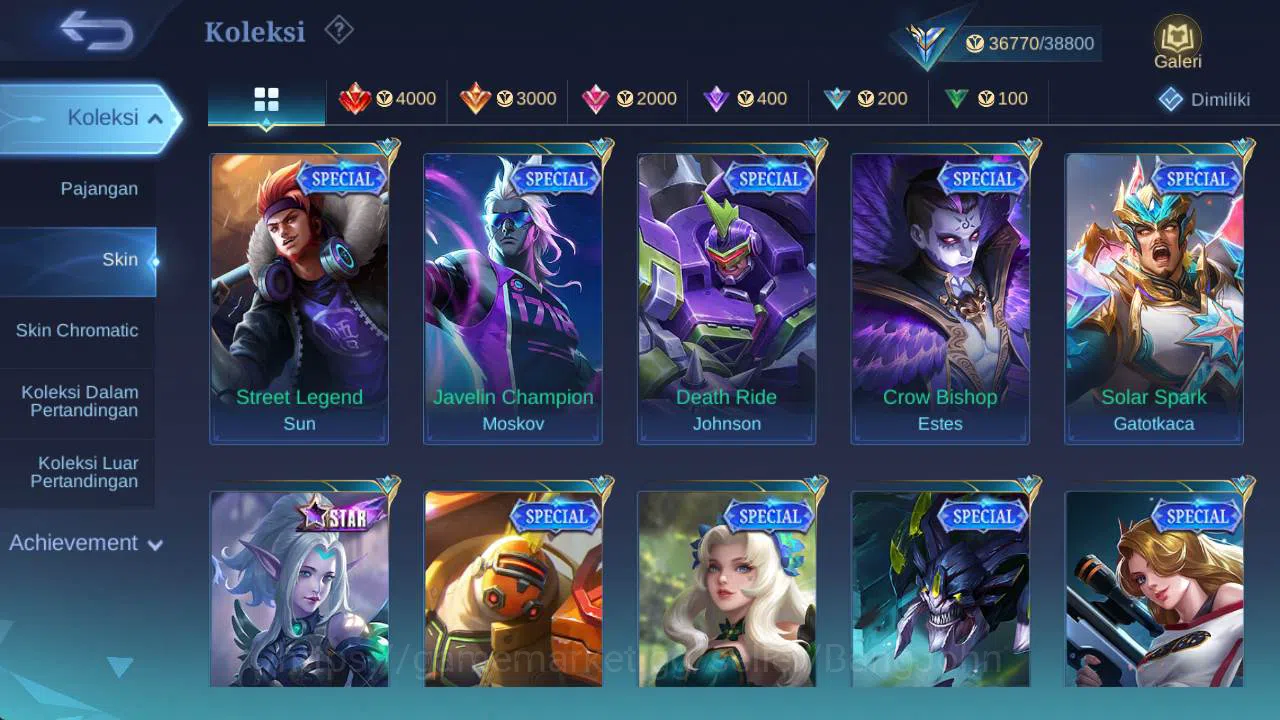 Mobile Legends: Bang Bang Accounts skin 173, Hero 122 saber freya, sparkle melissa, L image 9