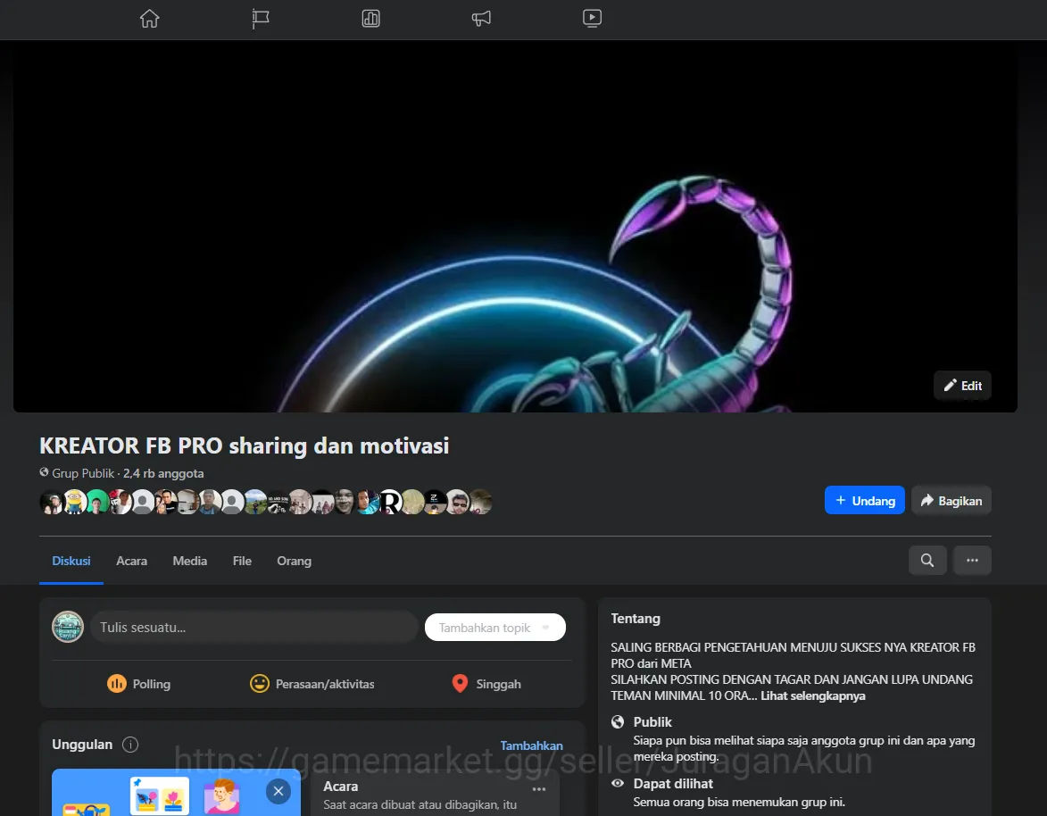 Facebook Groups Public KREATOR FB PRO sharing dan motivasi