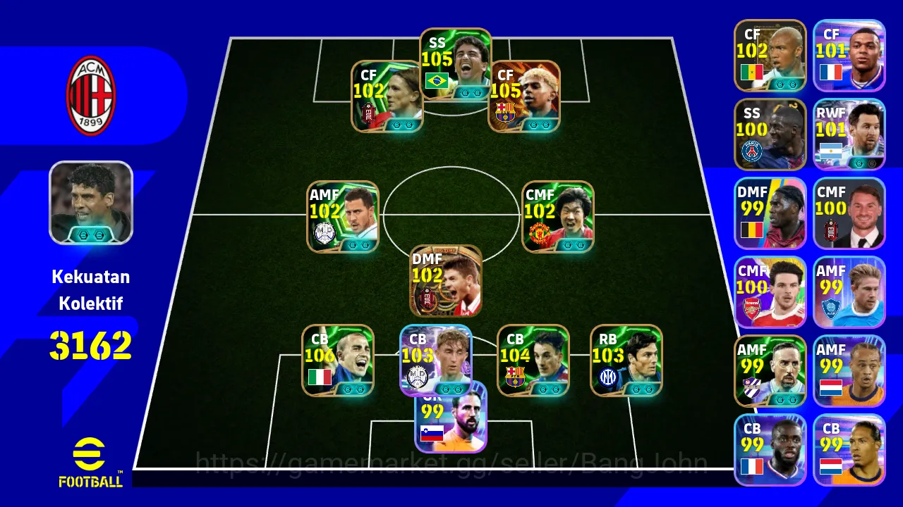 eFootball Accounts | Power 3162 | Zanetti Epic DB | Ferrer Epic | Dio image 1