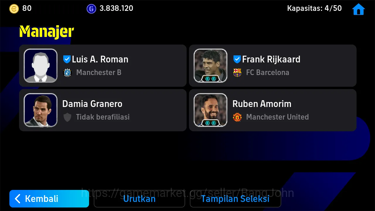 eFootball Accounts | Power 3162 | Zanetti Epic DB | Ferrer Epic | Dio image 2
