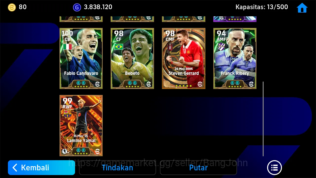 eFootball Accounts | Power 3162 | Zanetti Epic DB | Ferrer Epic | Dio image 3