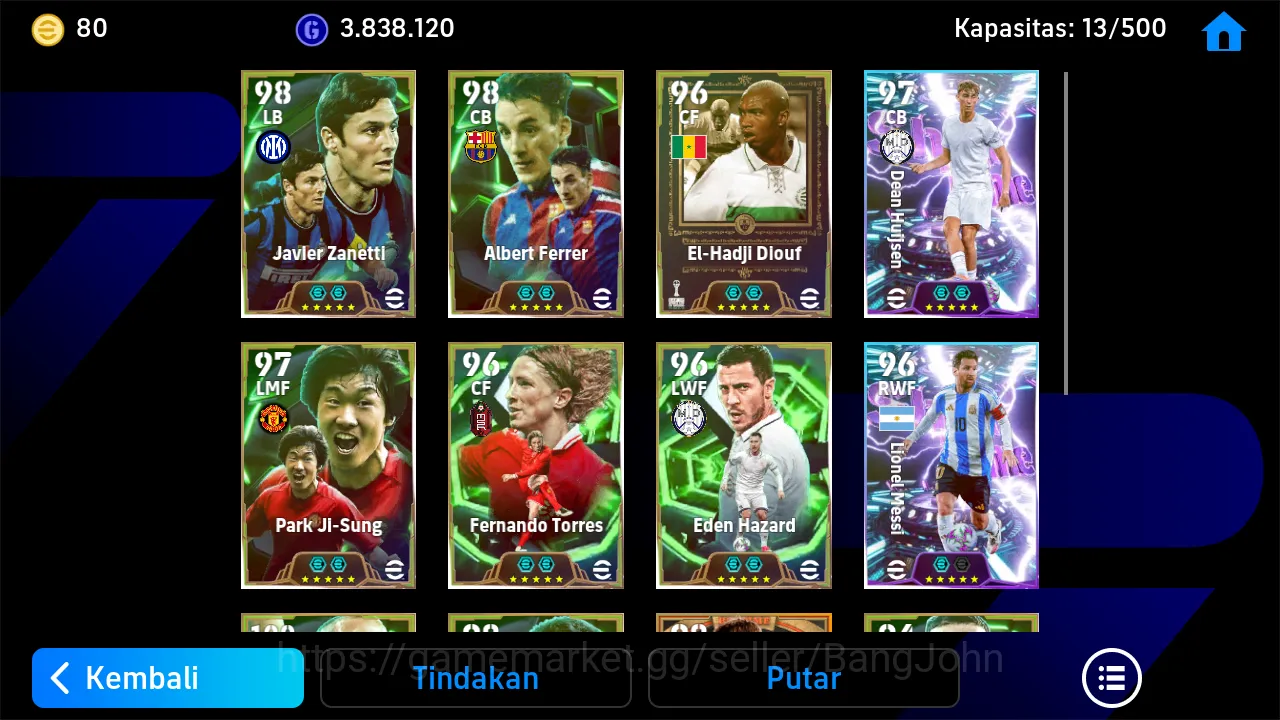 eFootball Accounts | Power 3162 | Zanetti Epic DB | Ferrer Epic | Dio image 4
