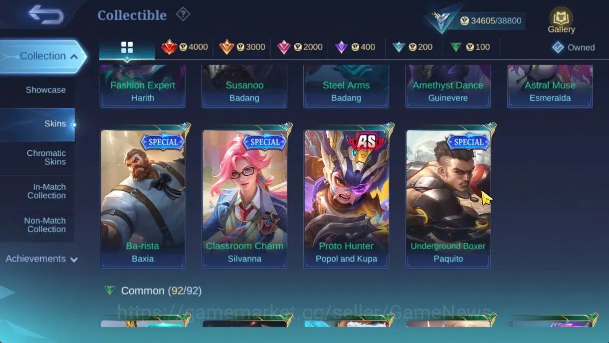 Mobile Legends: Bang Bang Accounts Hero 122|Skin 160|High Glory 63|KOF Karina,Spongeb image 13