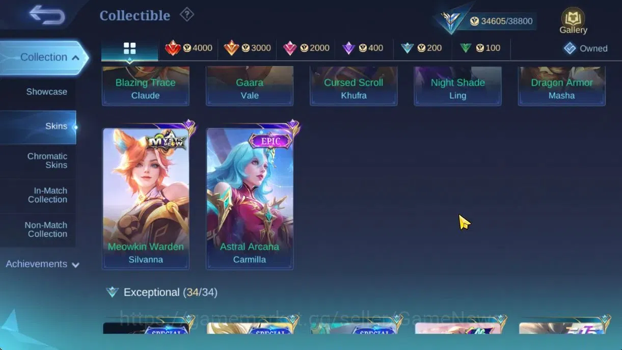Mobile Legends: Bang Bang Accounts Hero 122|Skin 160|High Glory 63|KOF Karina,Spongeb image 9