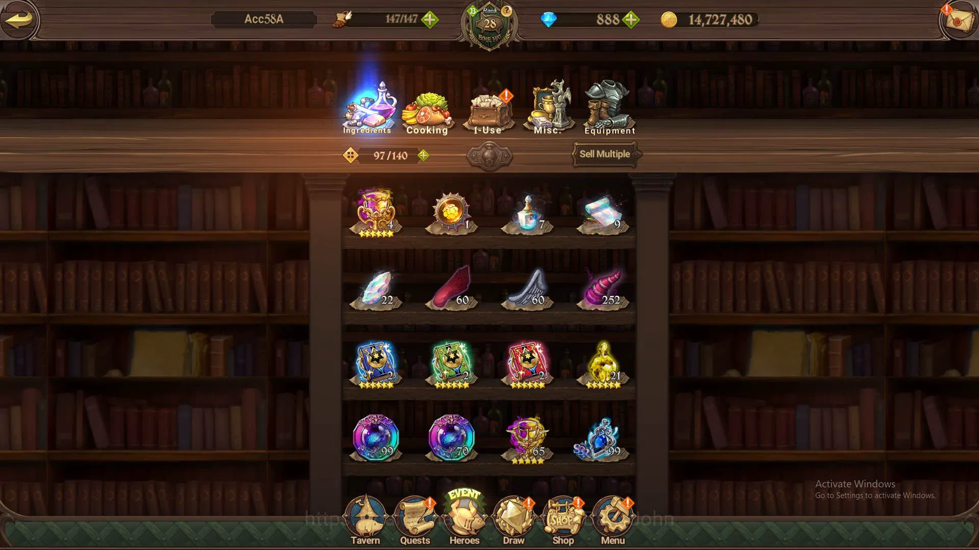 The Seven Deadly Sins: Grand Cross Accounts Others ASIA|1.3M CC|LS 200+DM 888|UR Demon King Meliodas,etc|check SS|7DS378B 6