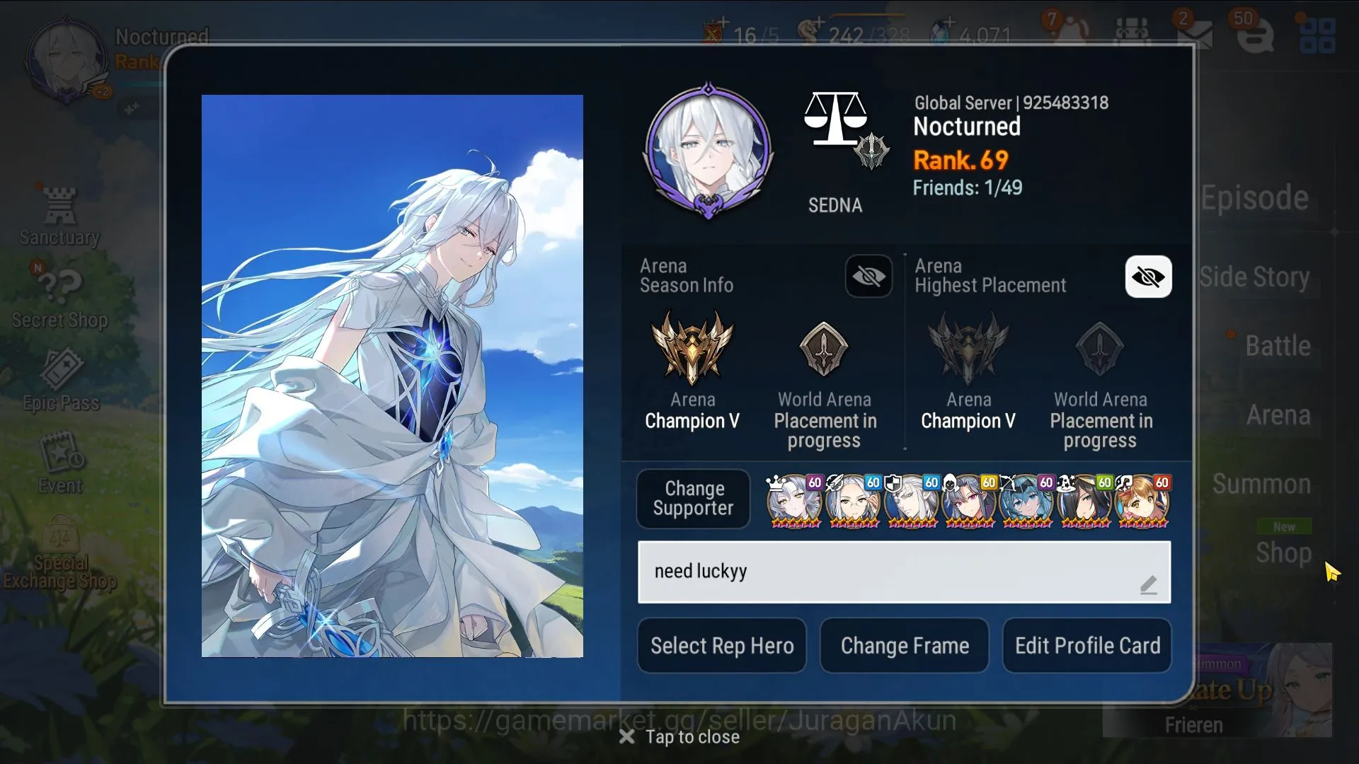 Epic Seven Accounts Collaboration Hero Global 3